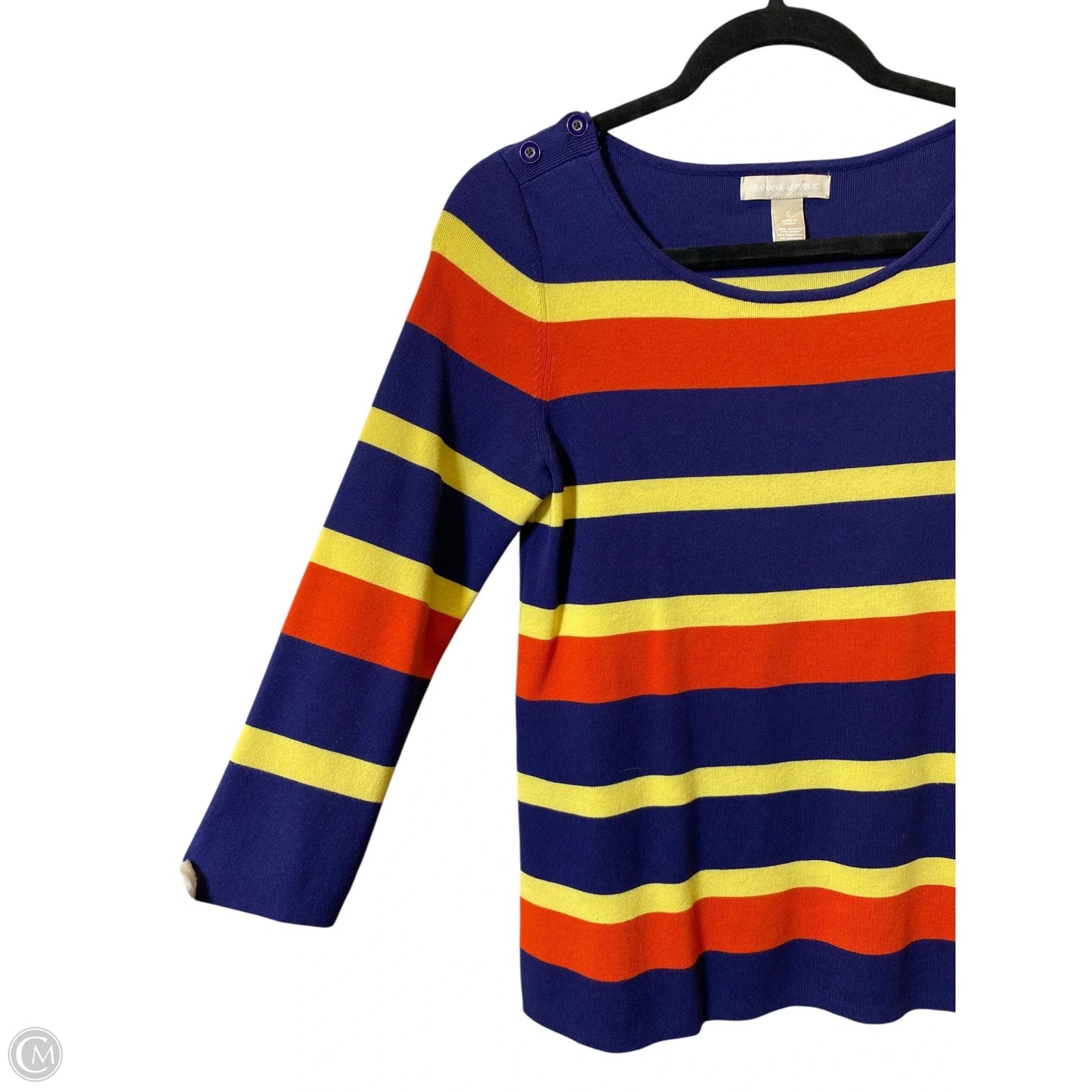 Top 3/4 Sleeve By Banana Republic In Multi-colored, Size: S