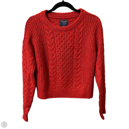 Sweater By Abercrombie And Fitch In Red, Size: Xs