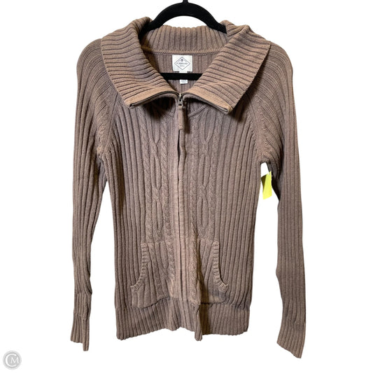 Sweater Cardigan By St Johns Bay In Brown, Size: M
