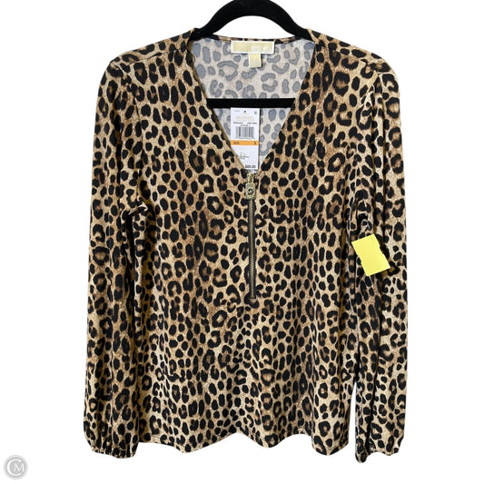 Blouse Long Sleeve By Michael By Michael Kors In Animal Print, Size: S