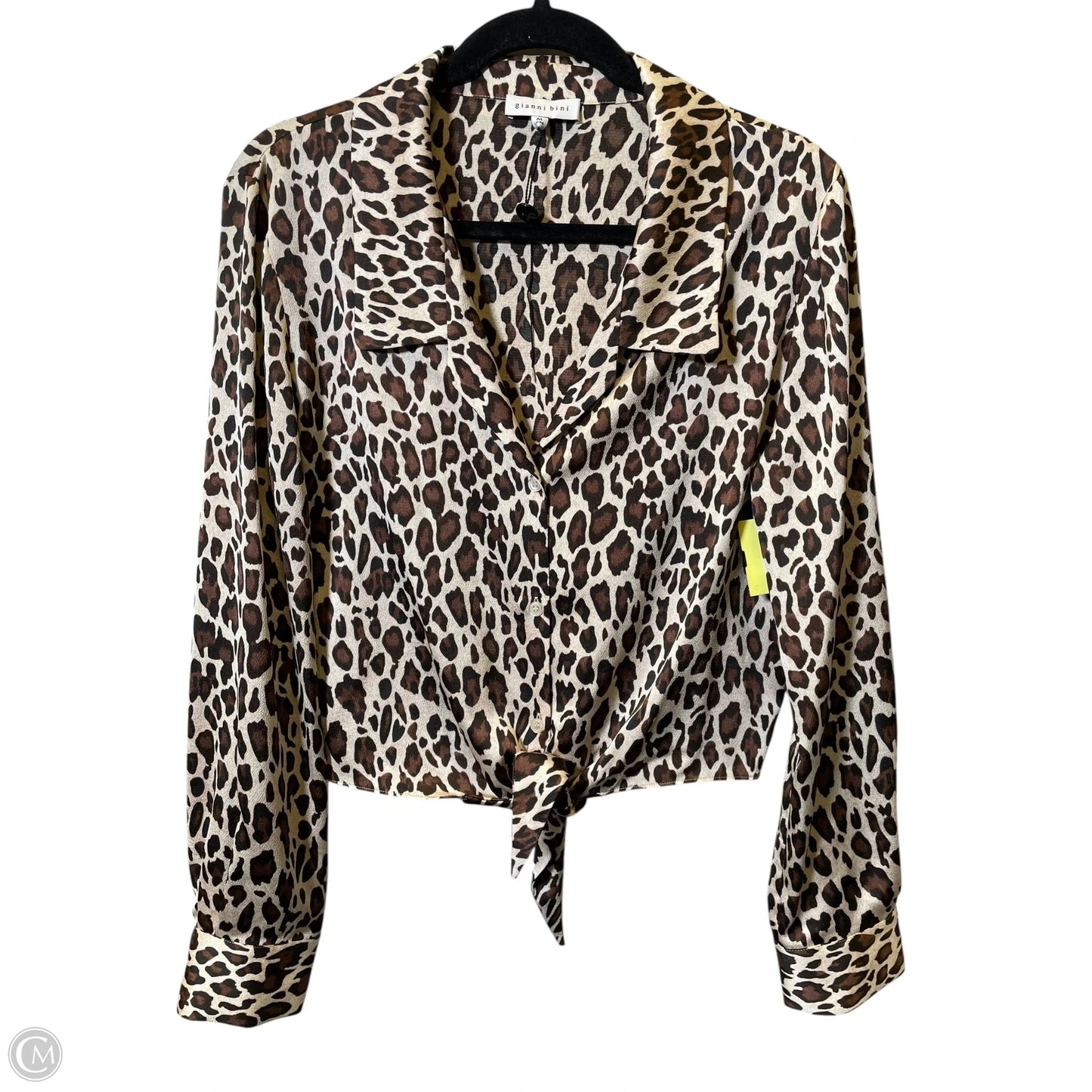 Top Long Sleeve By Gianni Bini In Animal Print, Size: Mp
