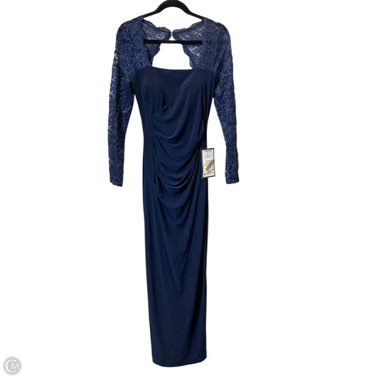 Dress Party Long By Betsy And Adam In Navy, Size: 4