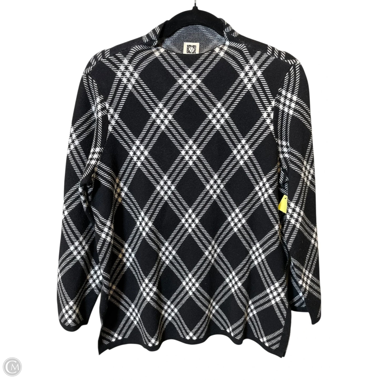 Sweater By Anne Klein In Black & White, Size: M