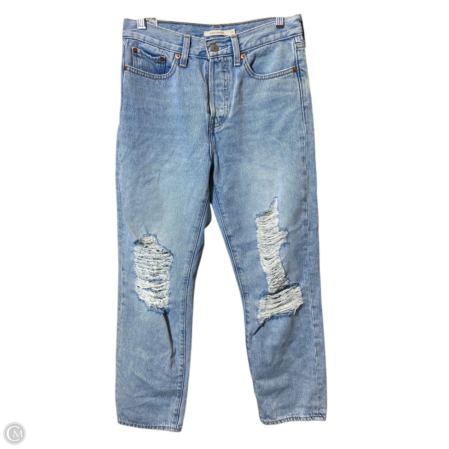 Jeans Straight By Levis In Blue Denim, Size: 6
