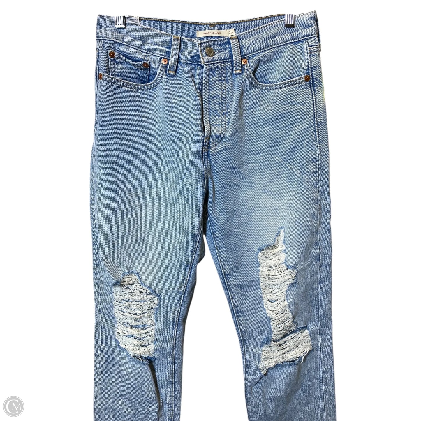 Jeans Straight By Levis In Blue Denim, Size: 6
