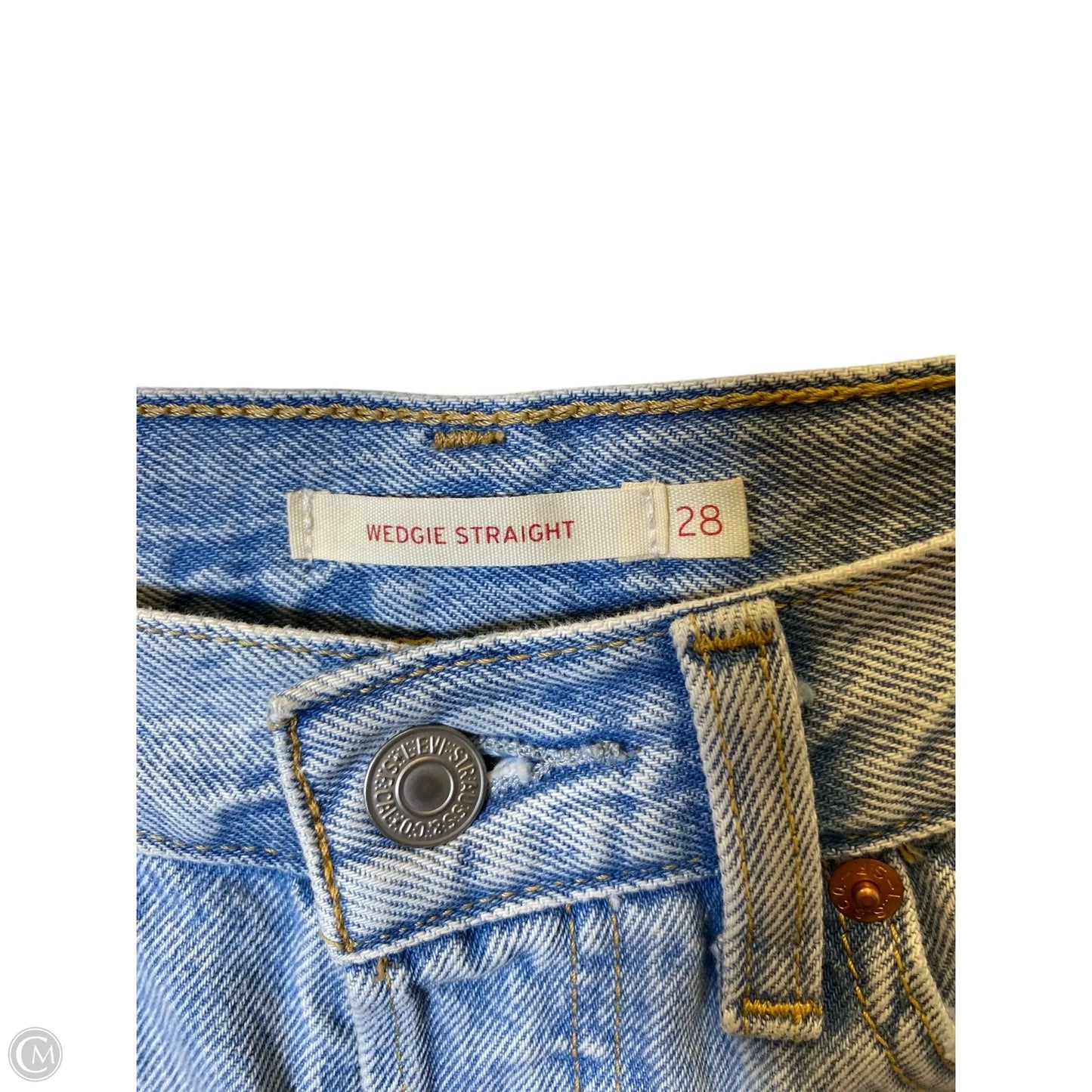 Jeans Straight By Levis In Blue Denim, Size: 6