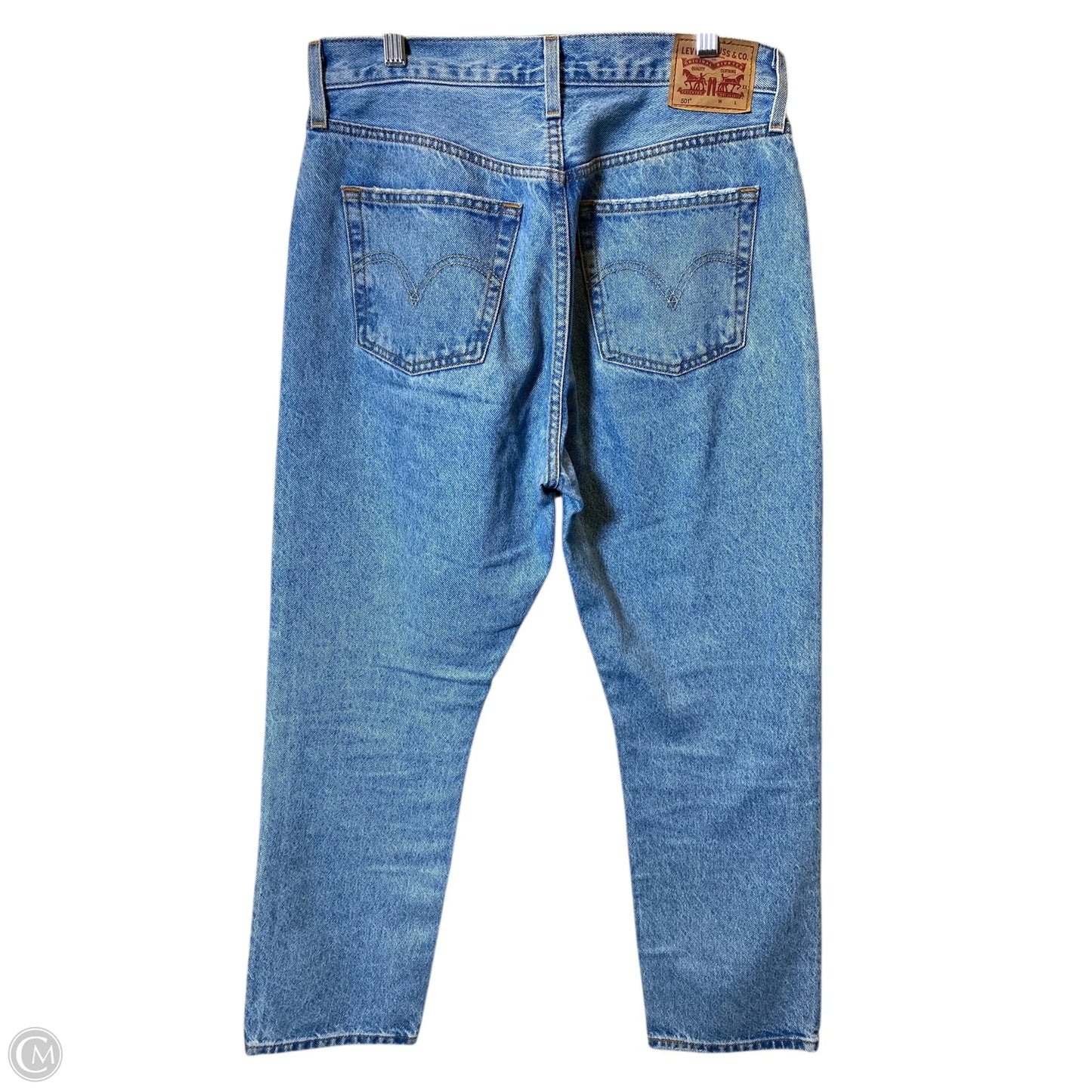 Jeans Straight By Levis In Blue Denim, Size: 8