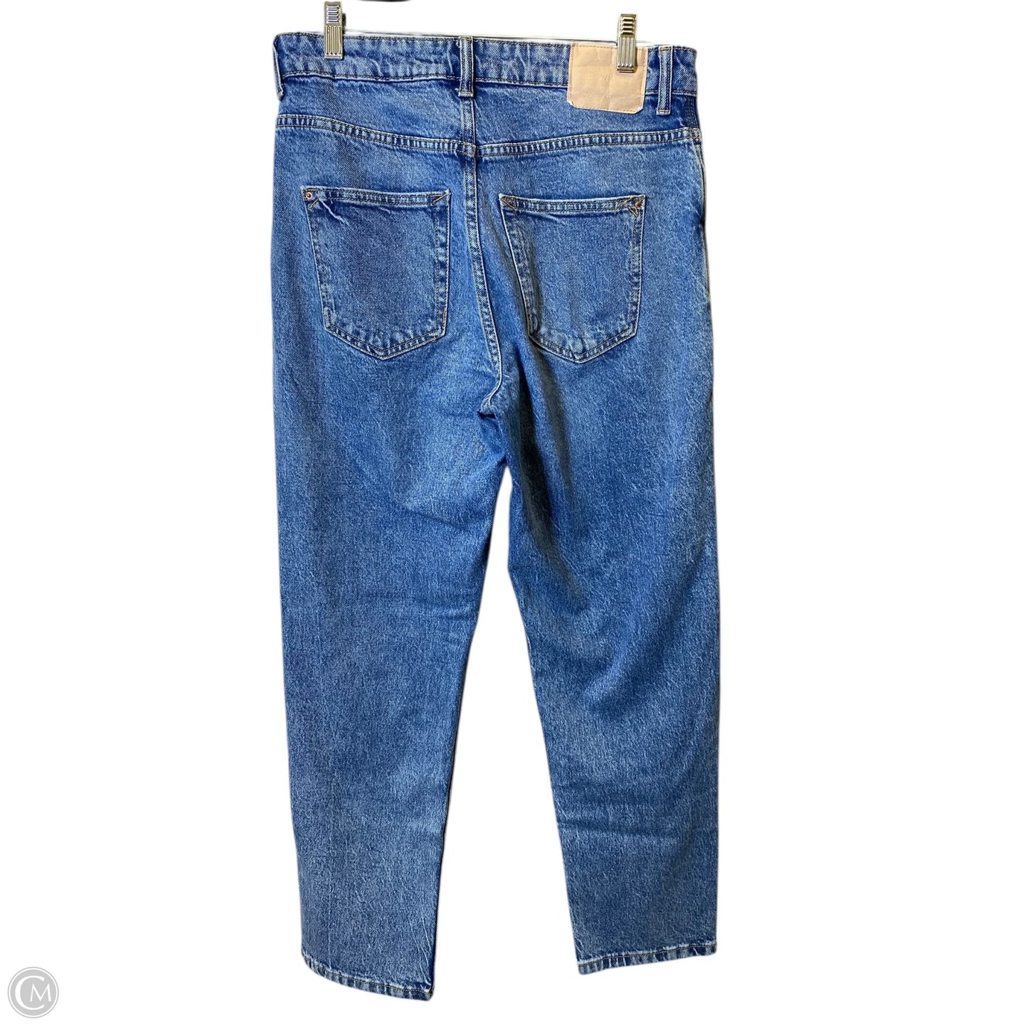 Jeans Straight By Zara In Blue Denim, Size: 8