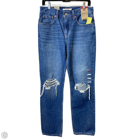 Jeans Straight By Levis In Blue Denim, Size: 4
