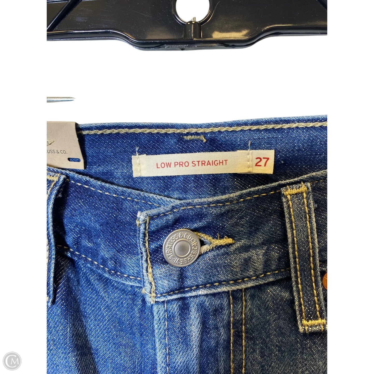Jeans Straight By Levis In Blue Denim, Size: 4
