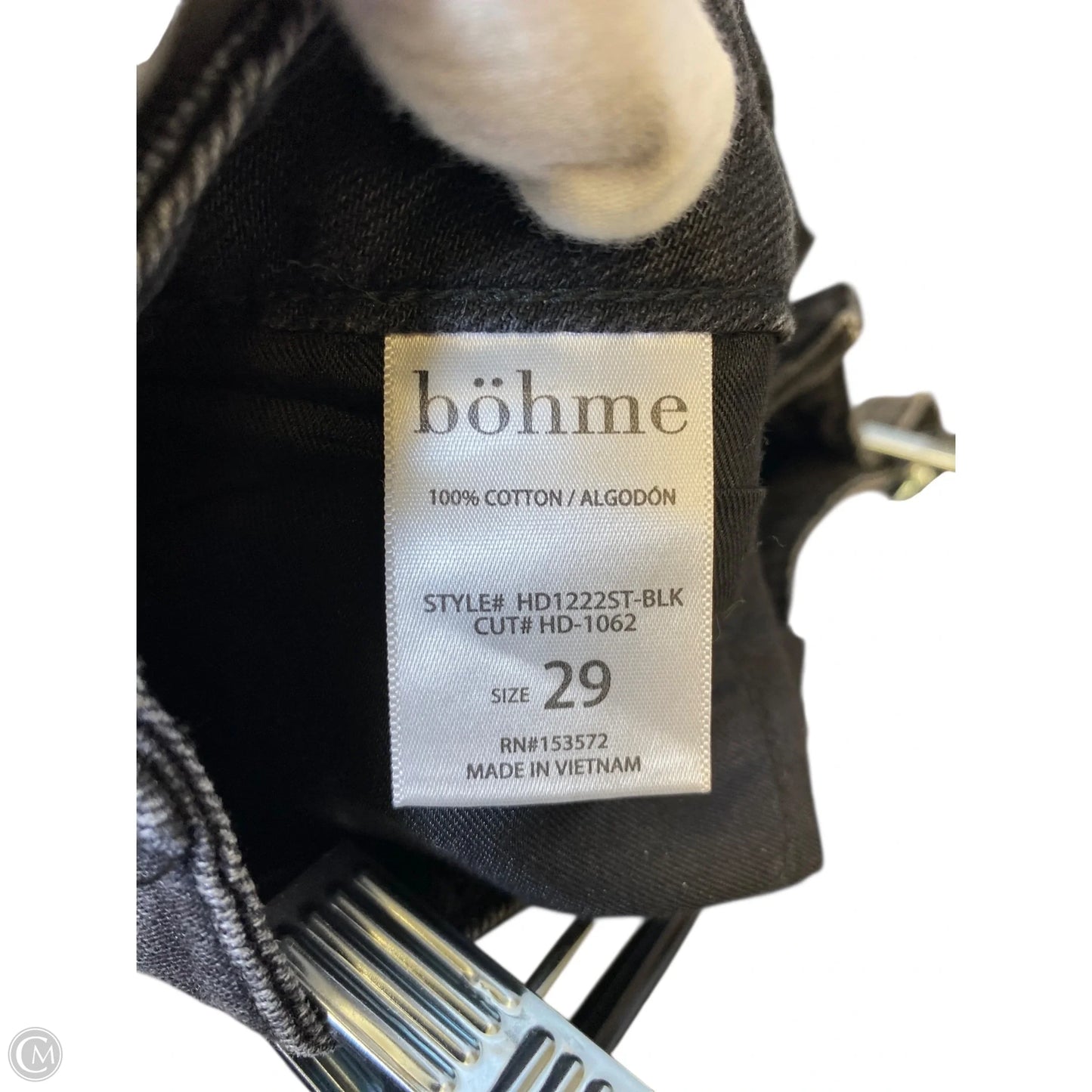 Jeans Straight By Bohme In Black, Size: 8