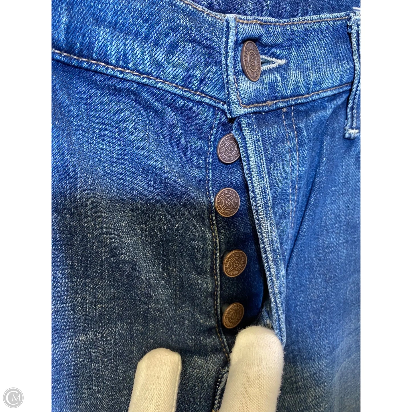 Jeans Skinny By Mother In Blue Denim, Size: 8