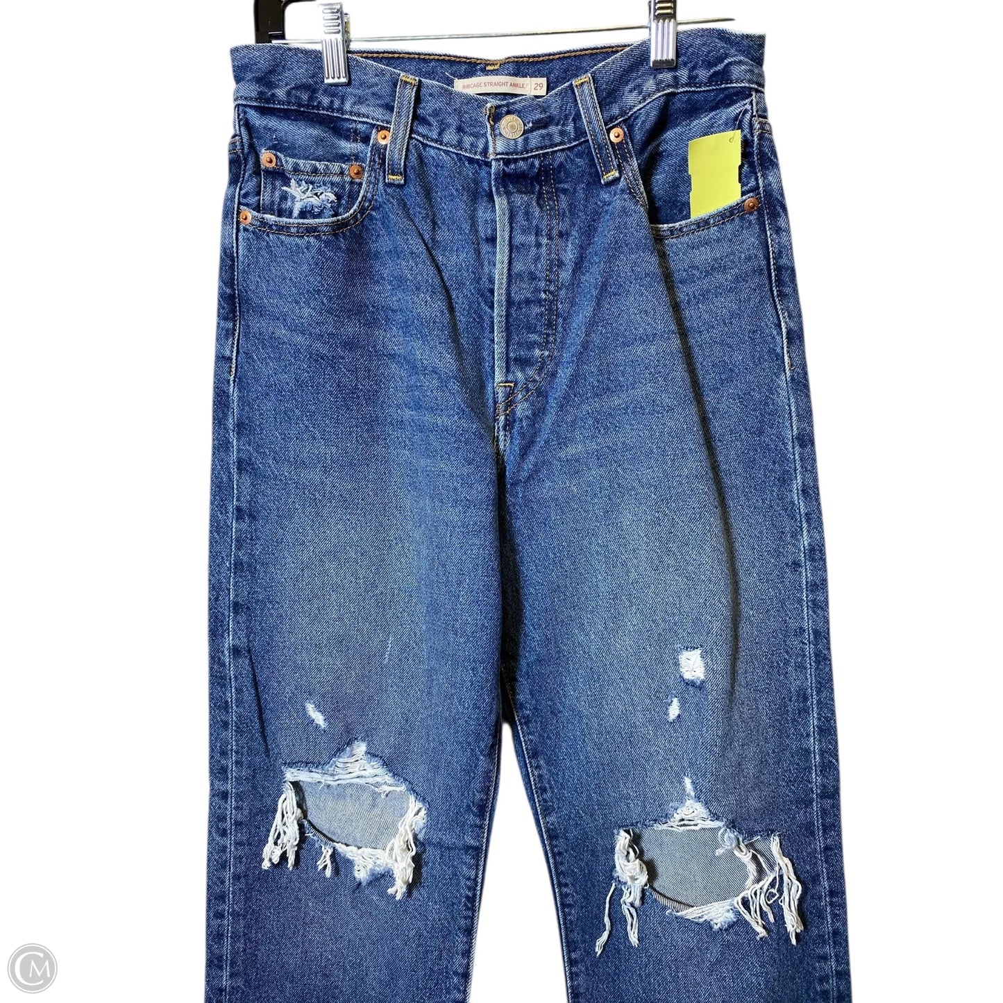 Jeans Wide Leg By Levis In Blue Denim, Size: 8