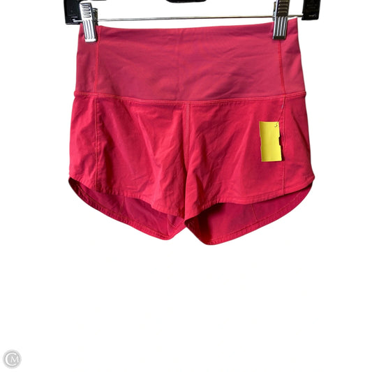 Athletic Shorts By Lululemon In Pink, Size: 2