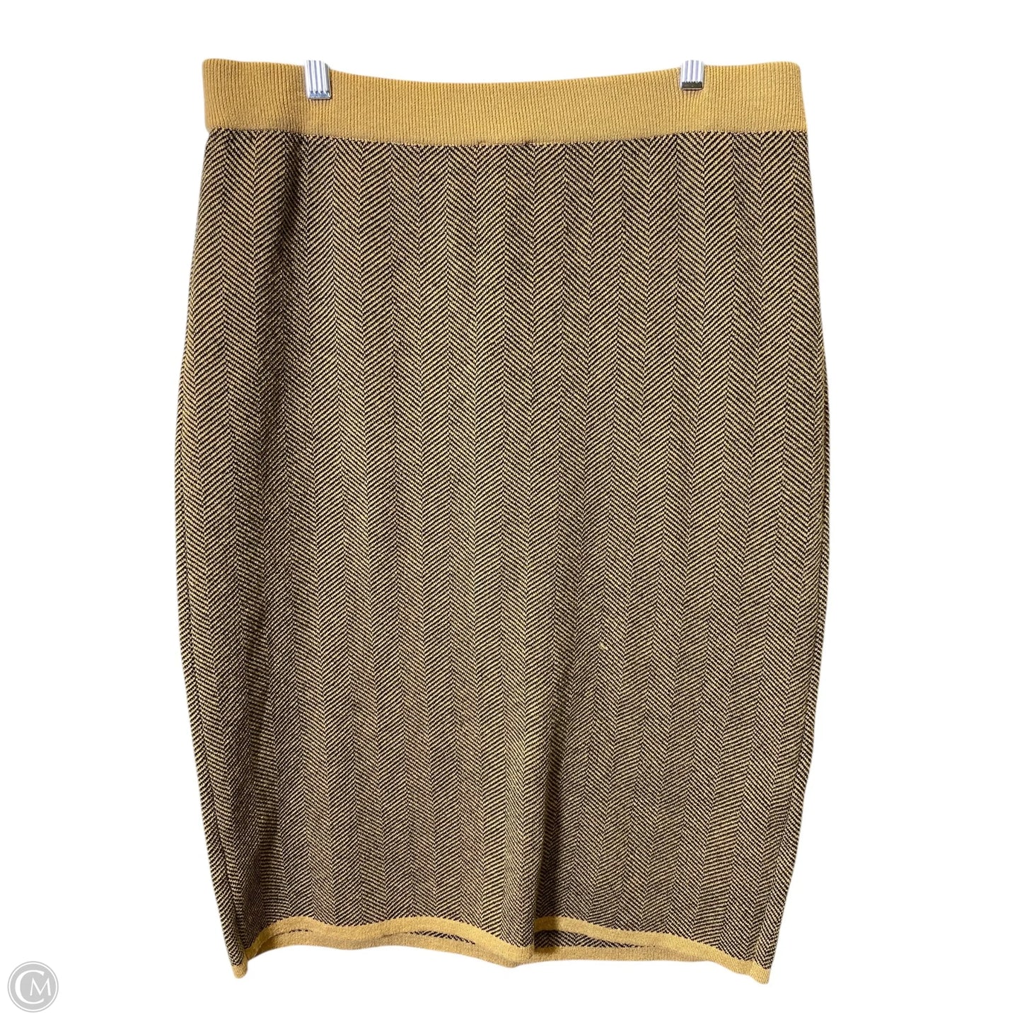 Skirt Midi By Clothes Mentor In Black & Tan, Size: Xl