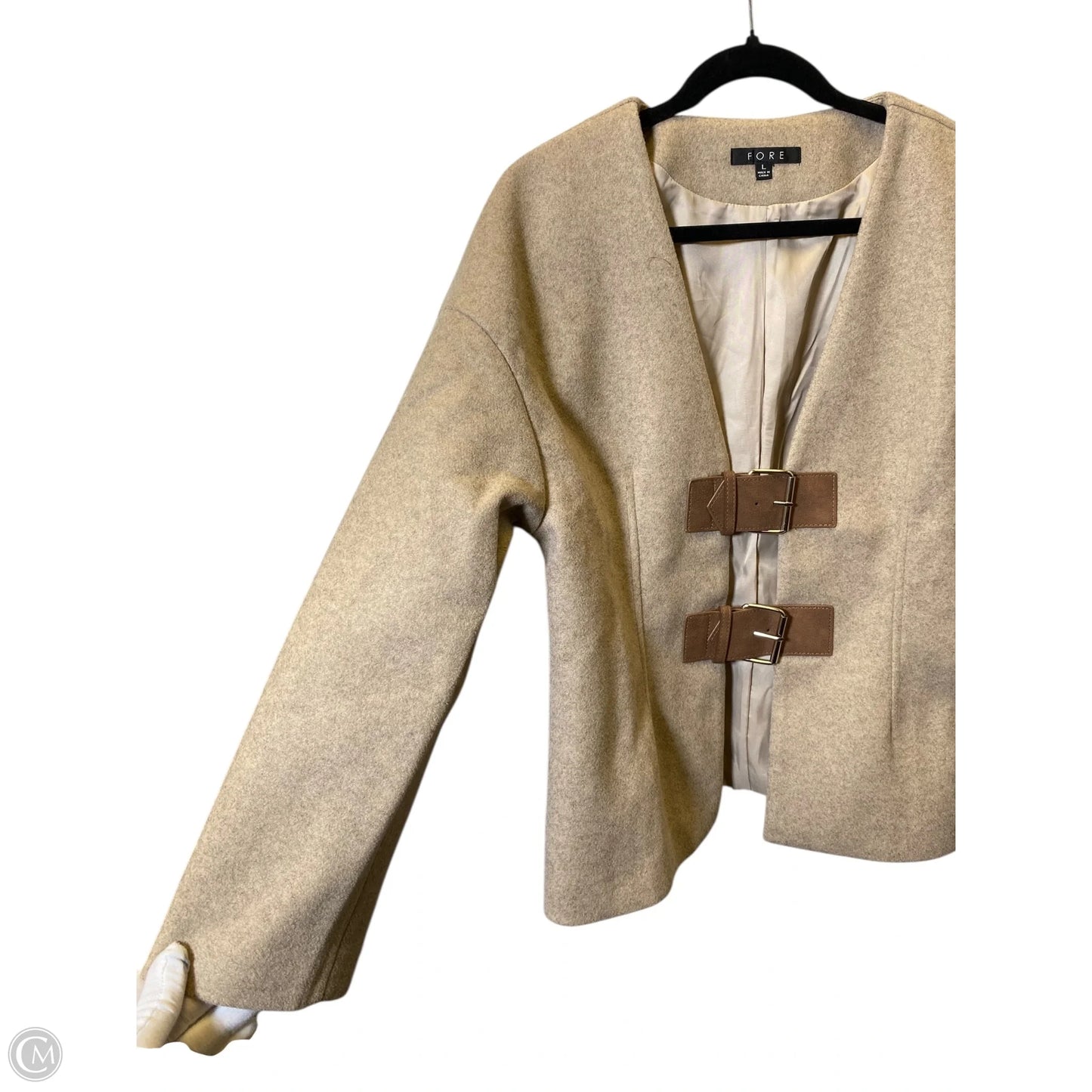 Jacket Other By Fore In Tan, Size: L