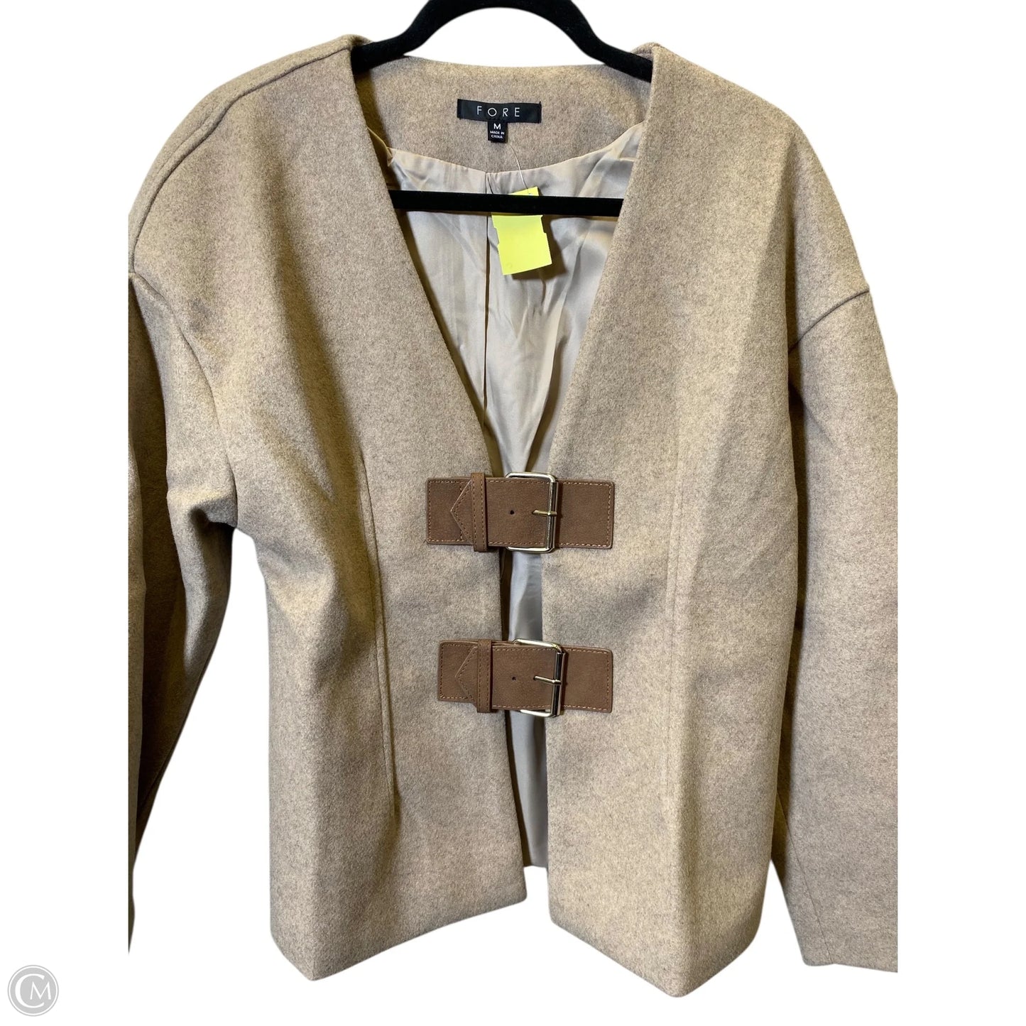 Jacket Other By Fore In Tan, Size: M