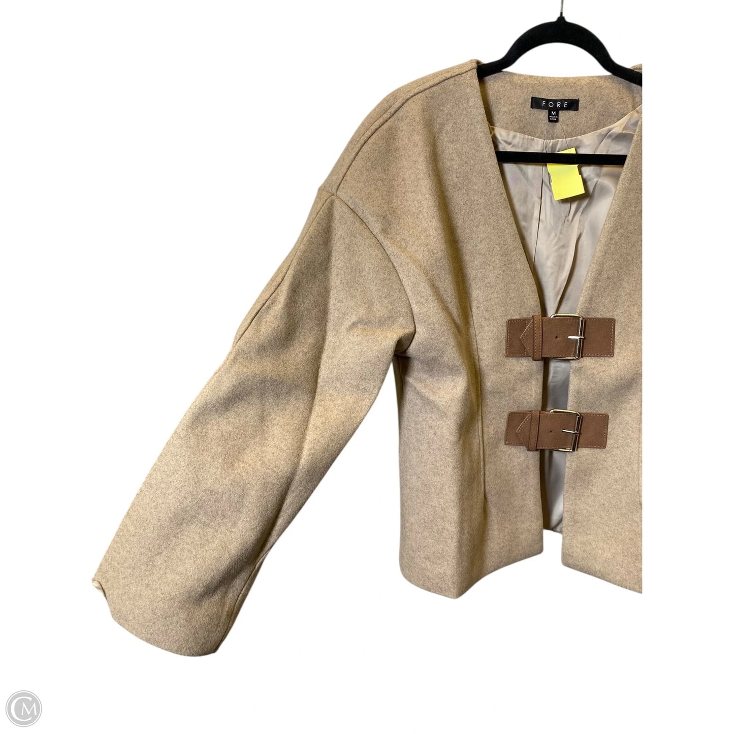 Jacket Other By Fore In Tan, Size: M