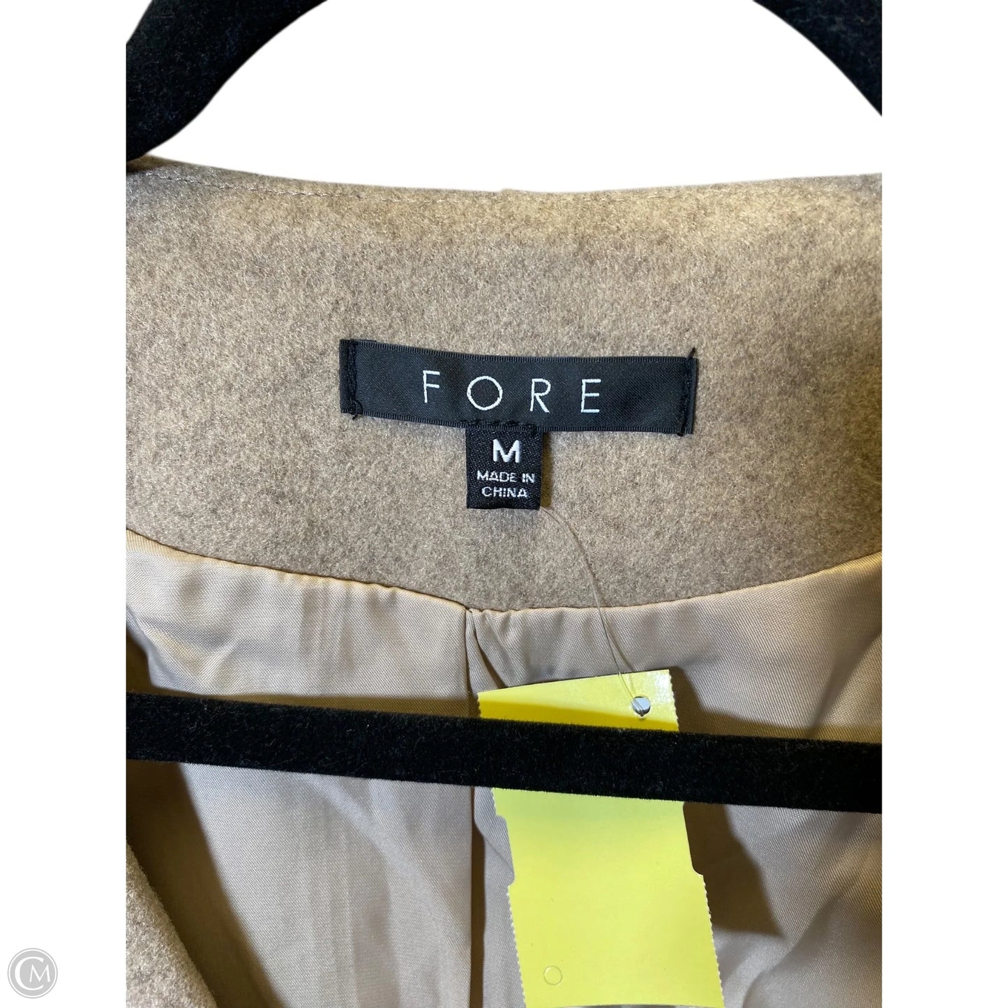 Jacket Other By Fore In Tan, Size: M