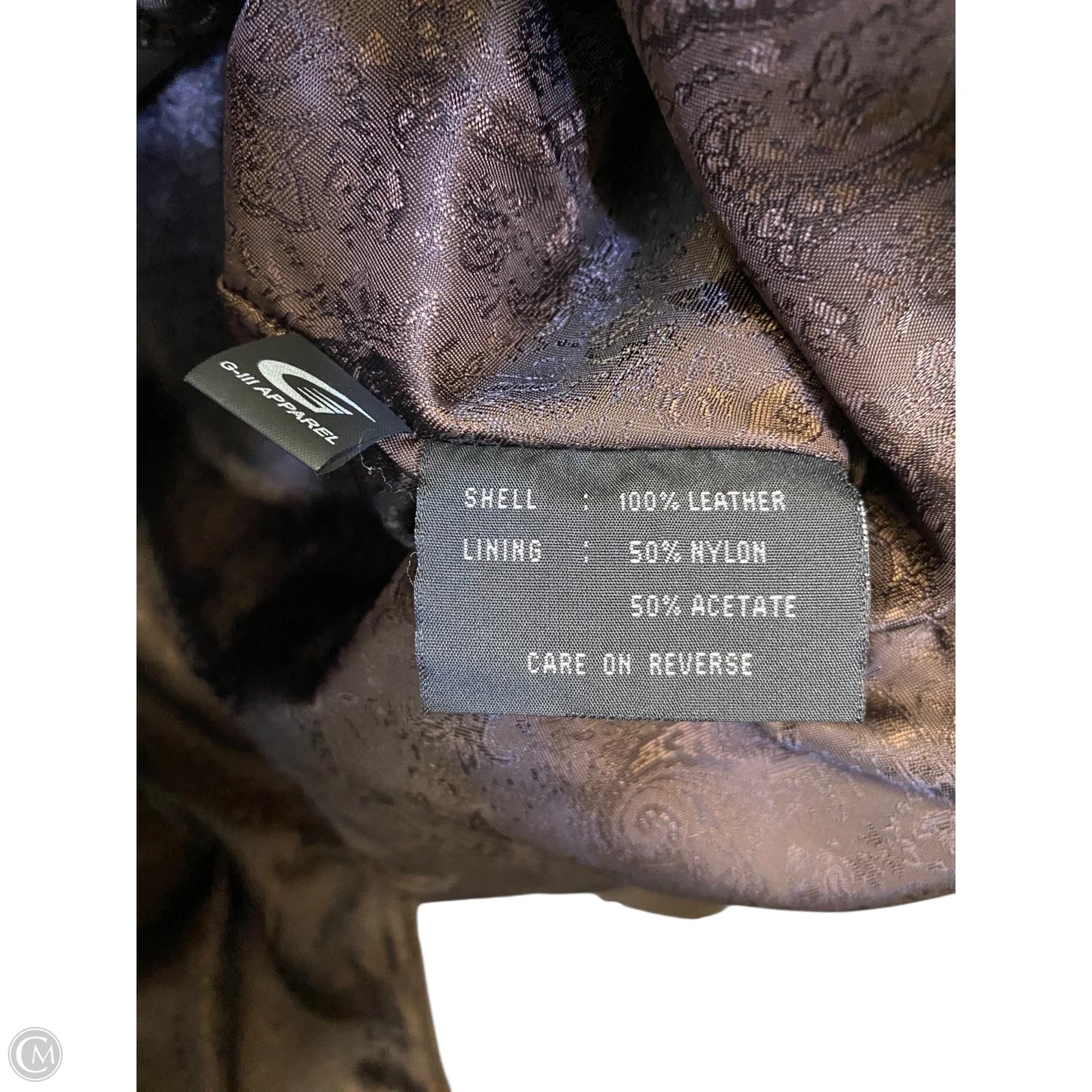 Jacket Leather By Kenneth Cole In Brown, Size: S