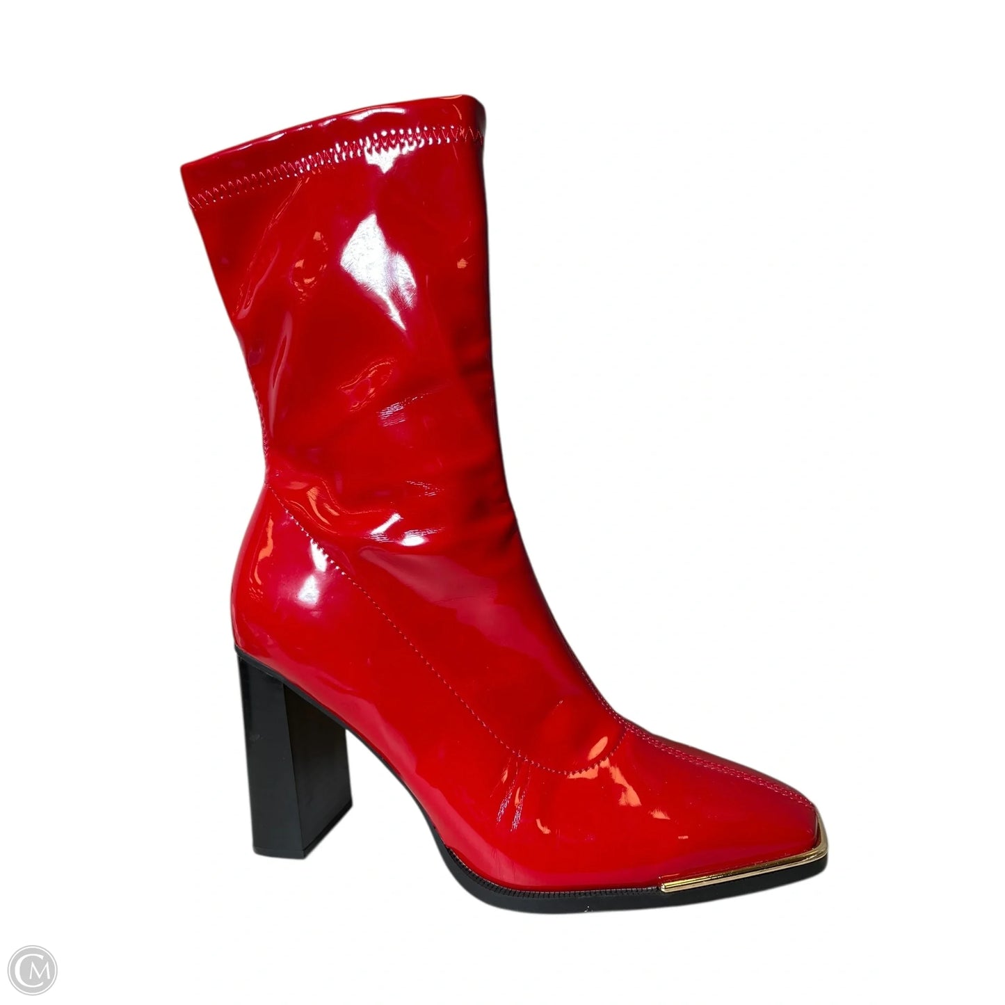 Boots Mid-calf Heels By Dream Pairs In Red, Size: 9