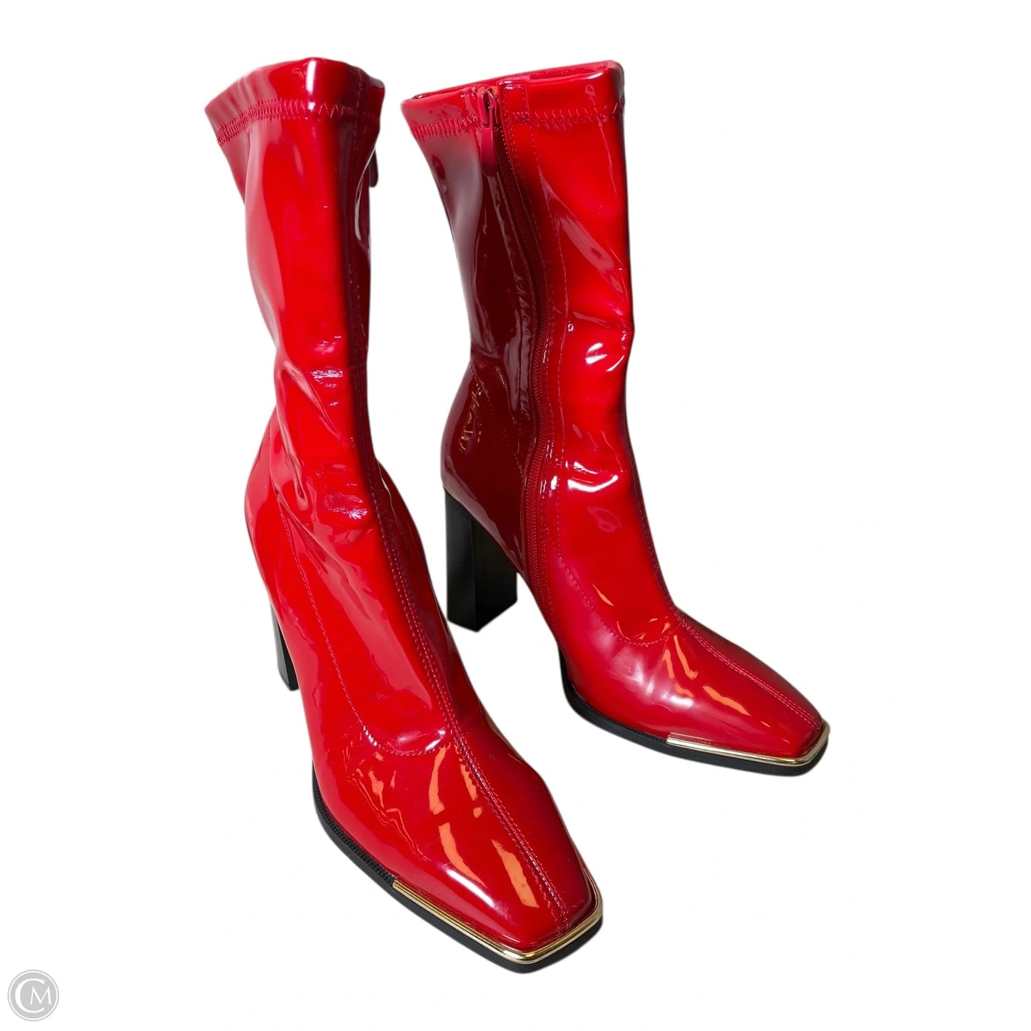 Boots Mid-calf Heels By Dream Pairs In Red, Size: 9