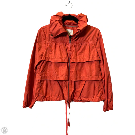 Jacket Windbreaker By Loft In Orange, Size: S
