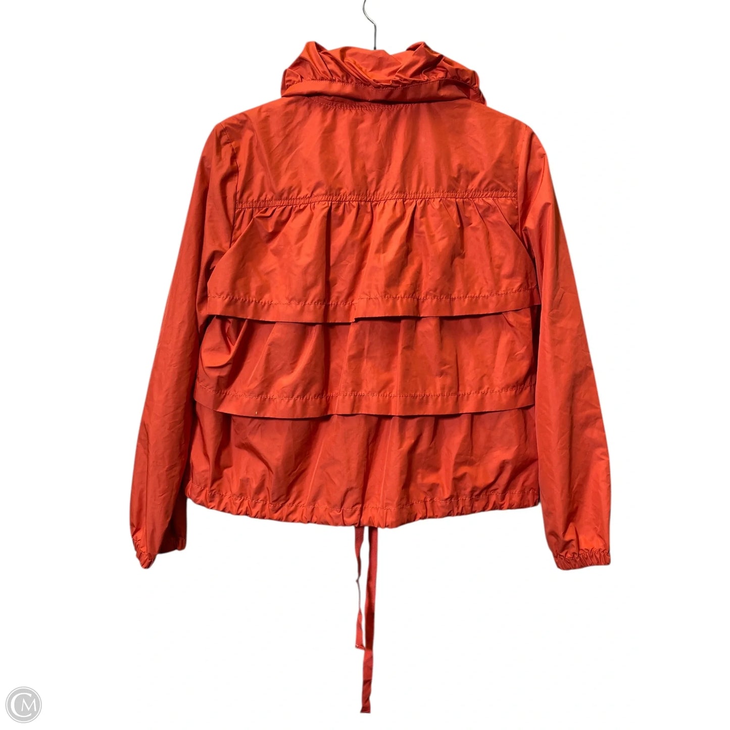 Jacket Windbreaker By Loft In Orange, Size: S