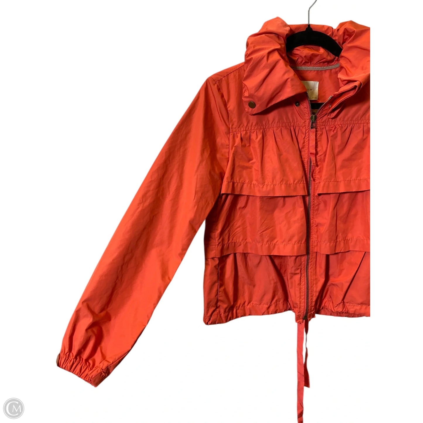 Jacket Windbreaker By Loft In Orange, Size: S