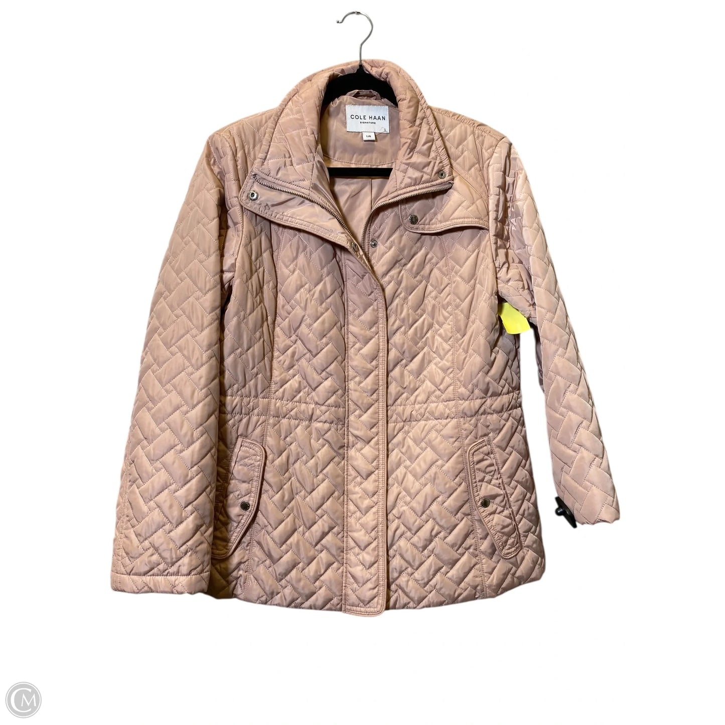 Jacket Puffer & Quilted By Cole-haan In Pink, Size: L