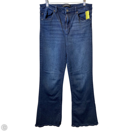 Jeans Flared By Liverpool In Blue Denim, Size: 14