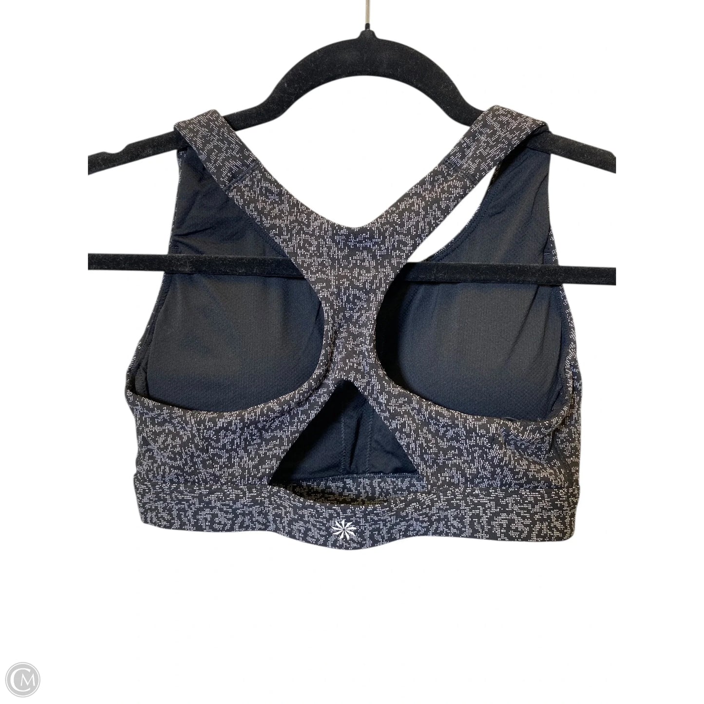 Athletic Bra By Athleta In Black & Grey, Size: S