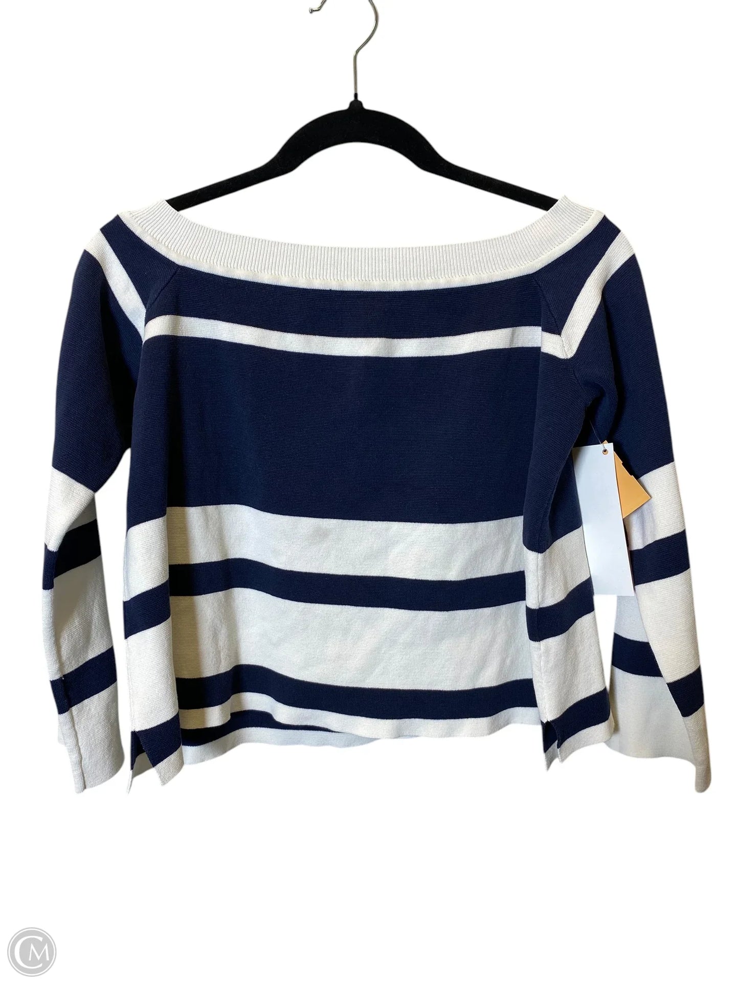 Top Long Sleeve By J. Crew In Blue & White, Size: S