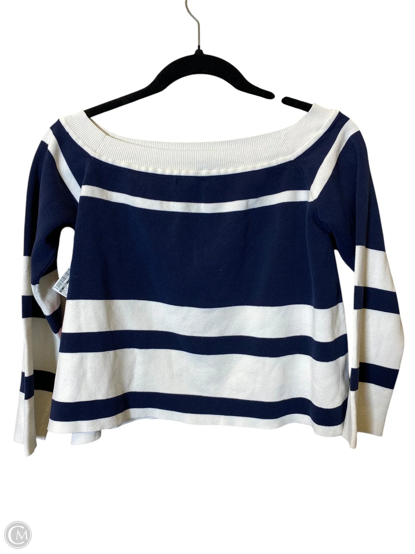 Top Long Sleeve By J. Crew In Blue & White, Size: S