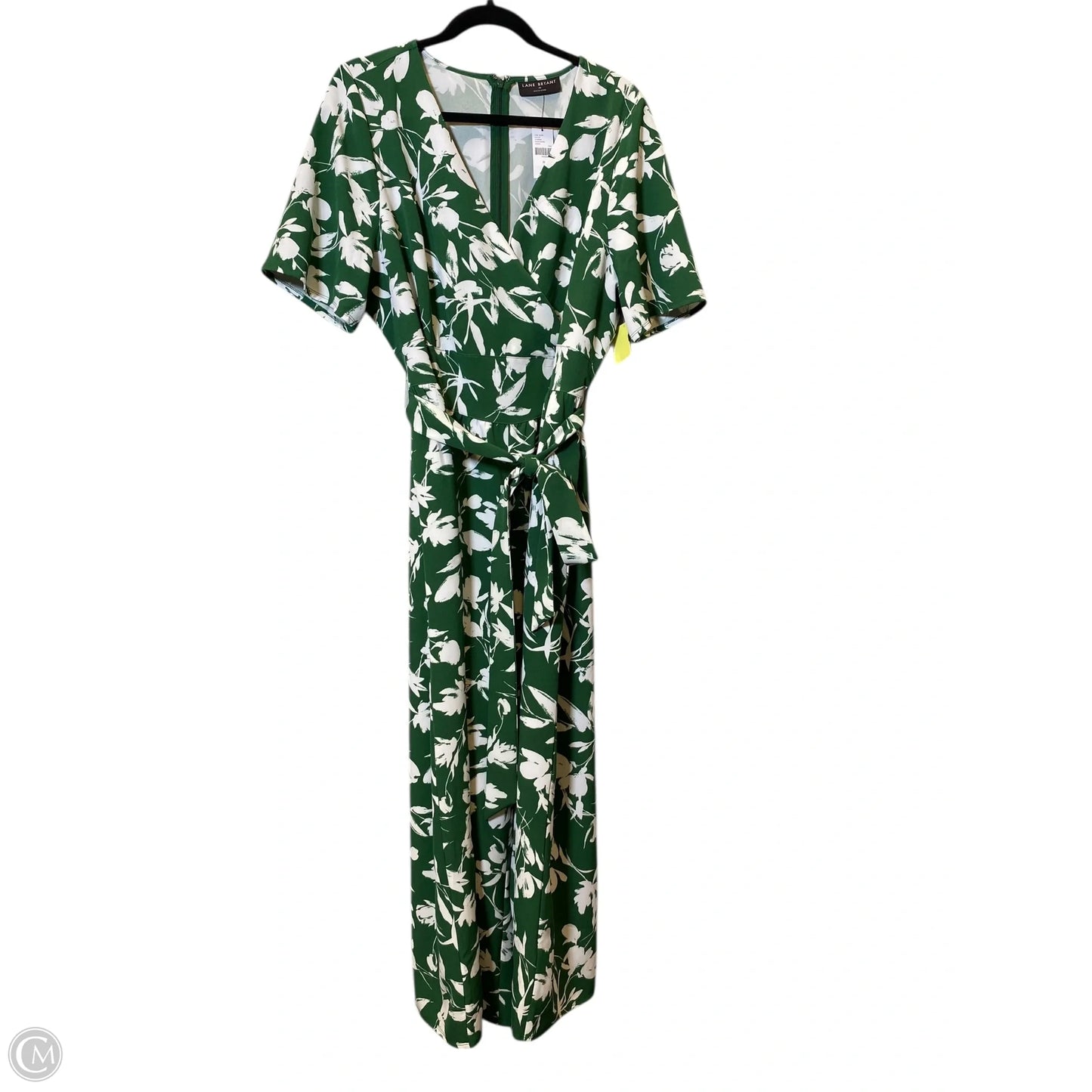 Jumpsuit By Lane Bryant In Green & White, Size: 2x