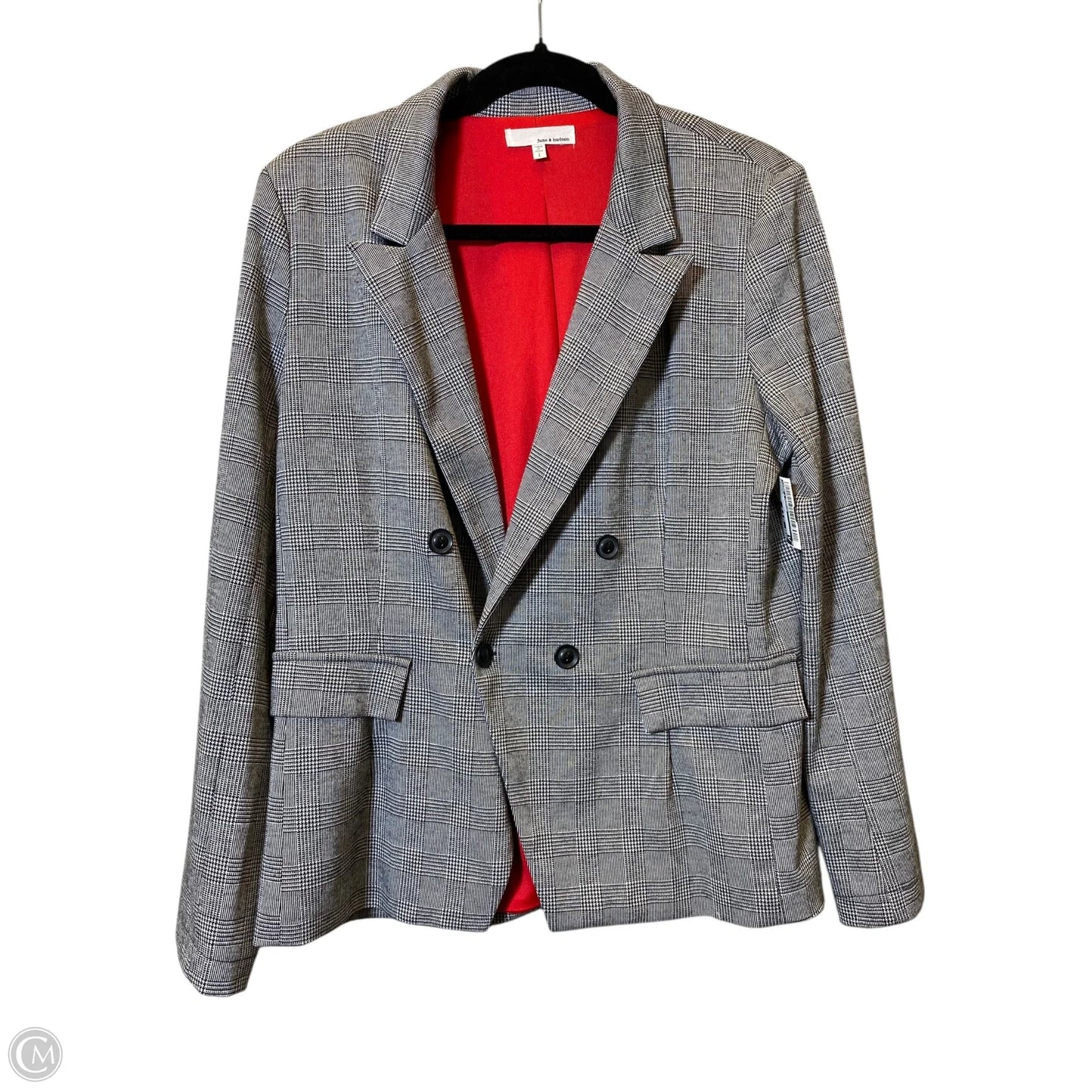 Blazer By June & Hudson In Checkered Pattern, Size: M