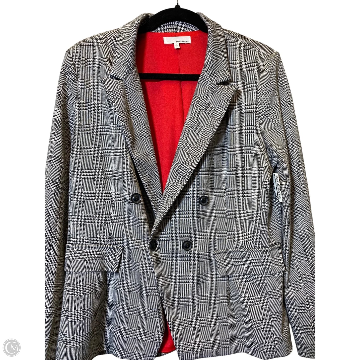 Blazer By June & Hudson In Checkered Pattern, Size: M