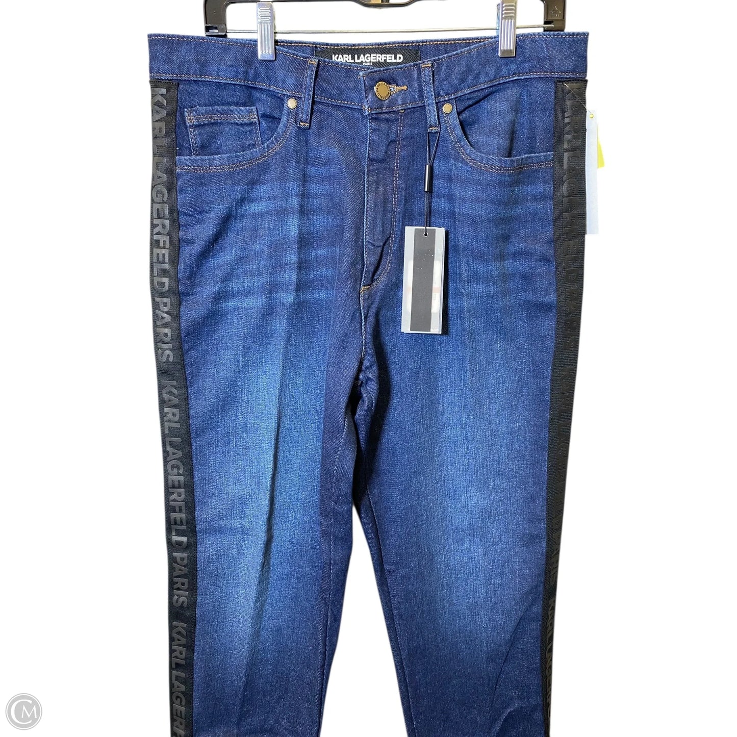 Jeans Designer By Karl Lagerfeld In Blue Denim, Size: 12