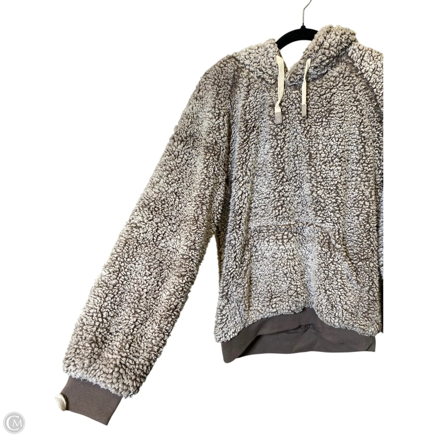 Sweatshirt Hoodie By Thread And Supply In Brown & White, Size: L