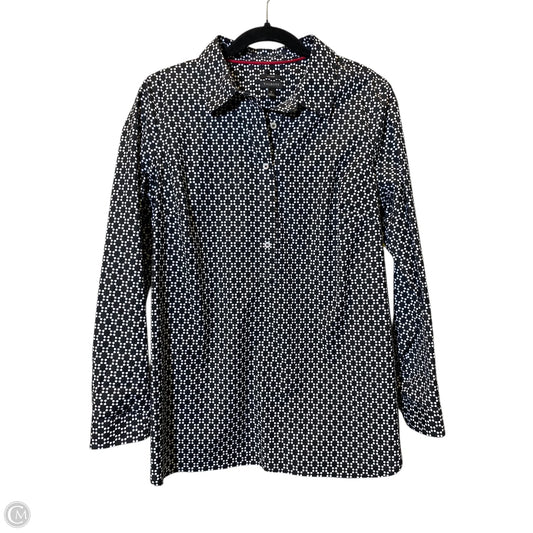 Top Long Sleeve By Talbots In Black & White, Size: 12