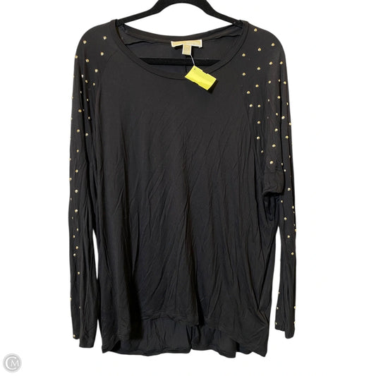 Top Long Sleeve By Michael By Michael Kors In Black, Size: M