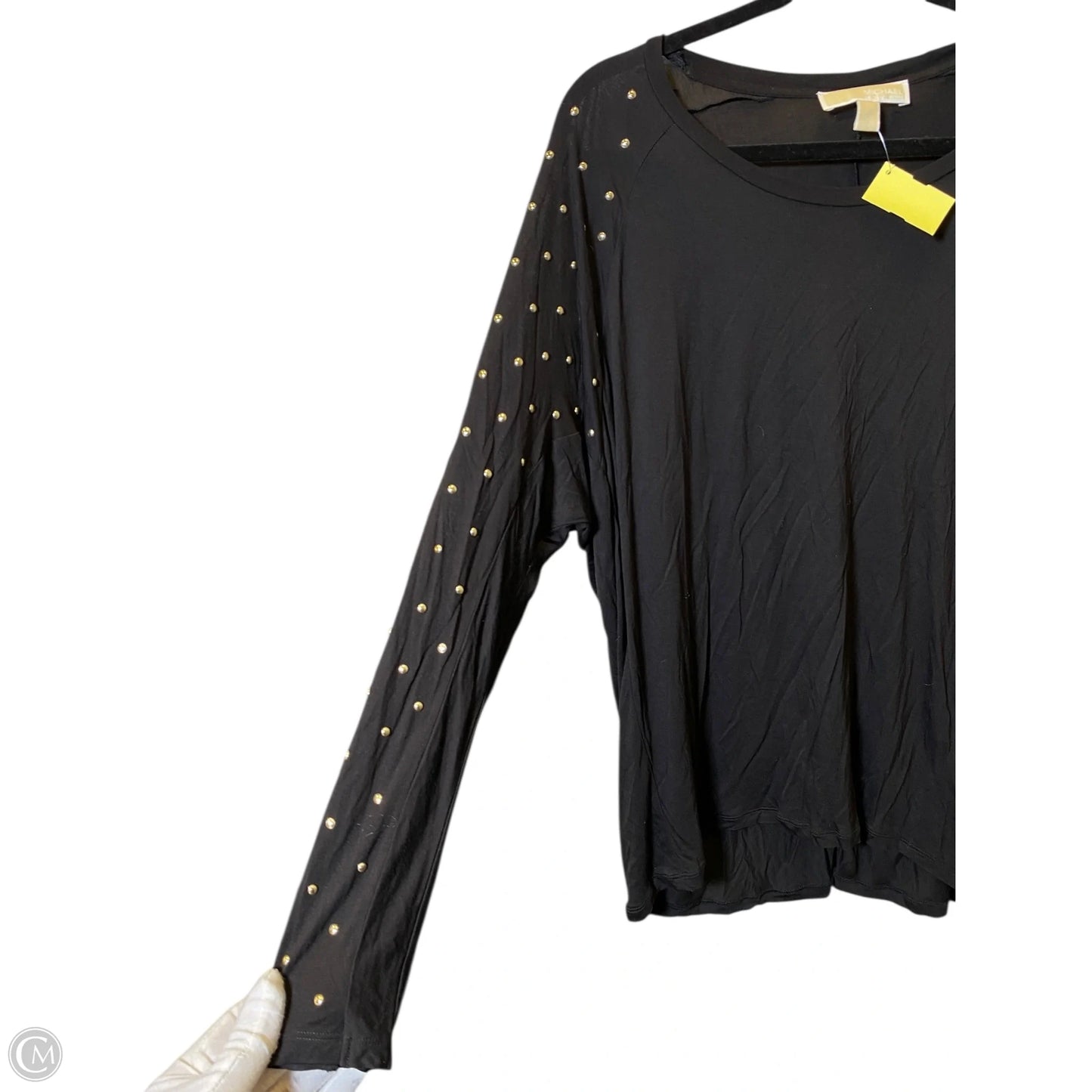 Top Long Sleeve By Michael By Michael Kors In Black, Size: M