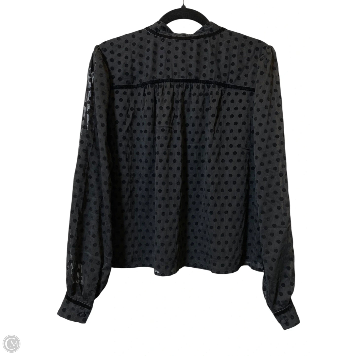 Blouse Long Sleeve By Loft In Black, Size: Xl