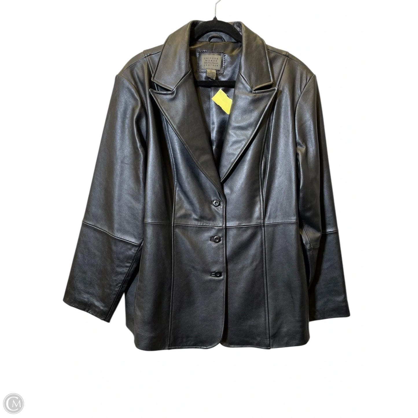 Jacket Leather By Uniform In Black, Size: 2x