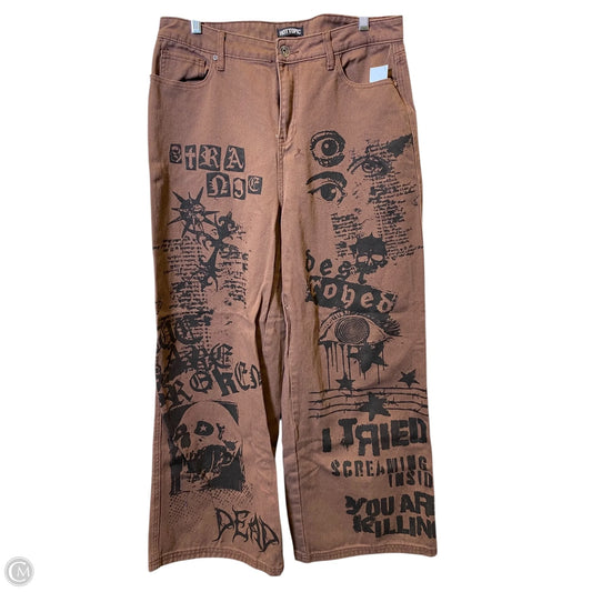 Jeans Wide Leg By Clothes Mentor In Brown, Size: 12
