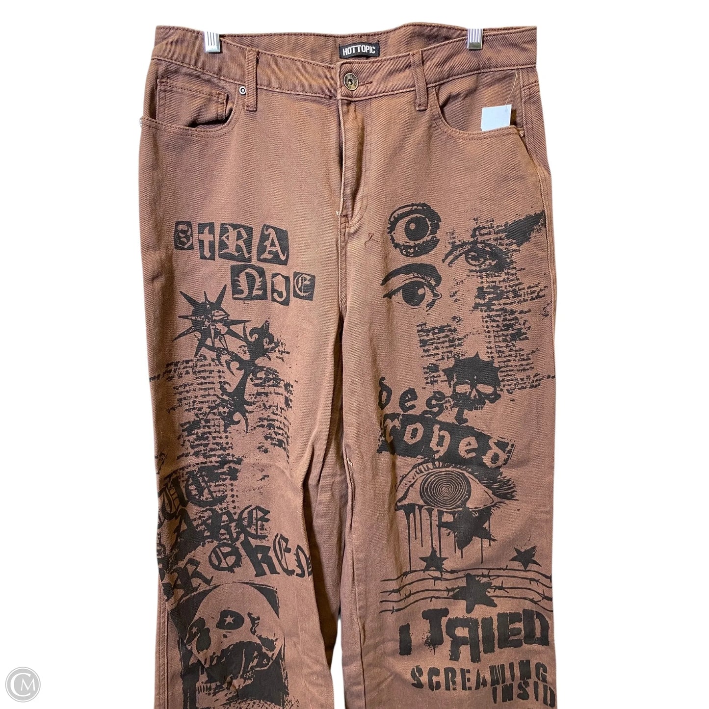 Jeans Wide Leg By Clothes Mentor In Brown, Size: 12