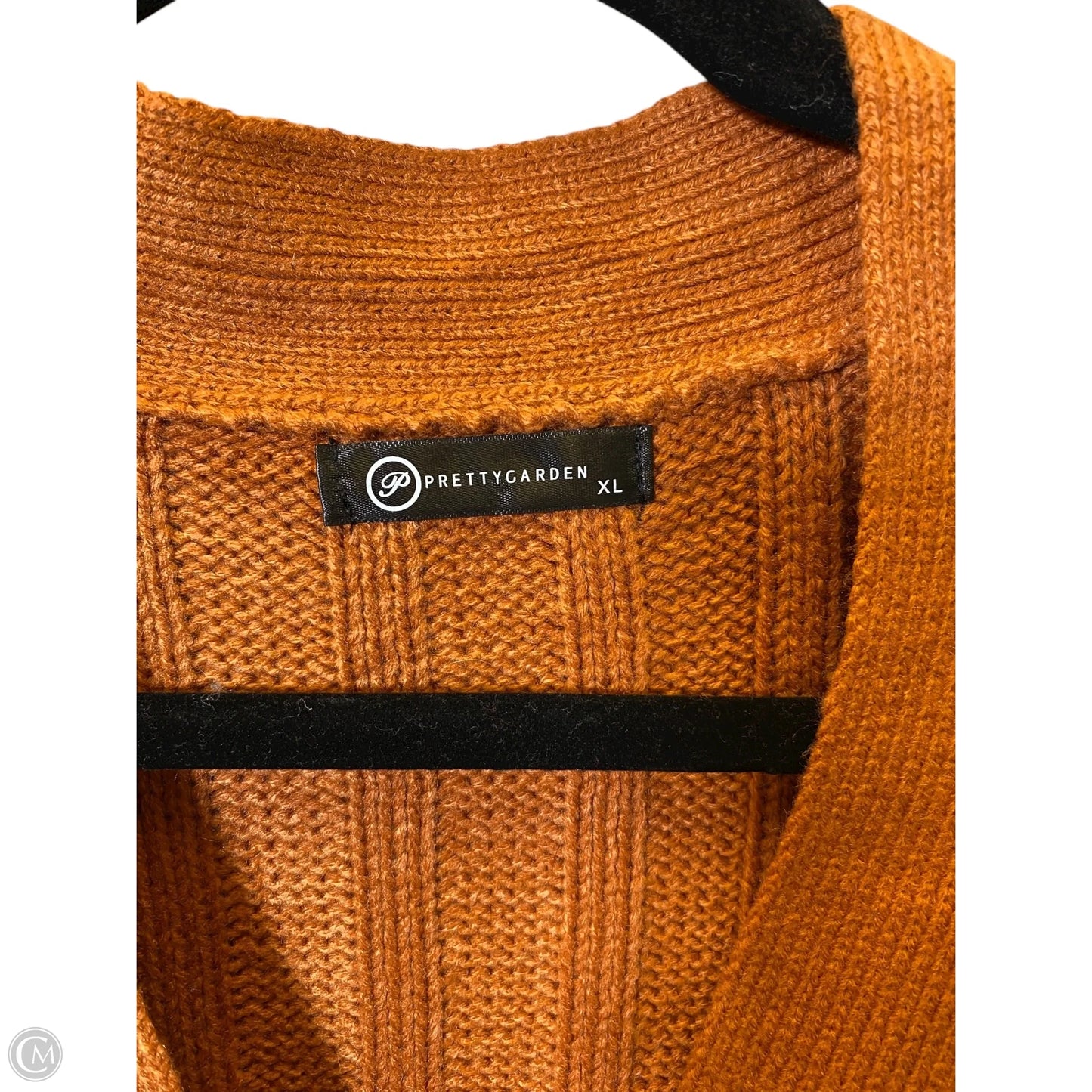 Sweater Cardigan By Prettygarden In Orange, Size: Xl