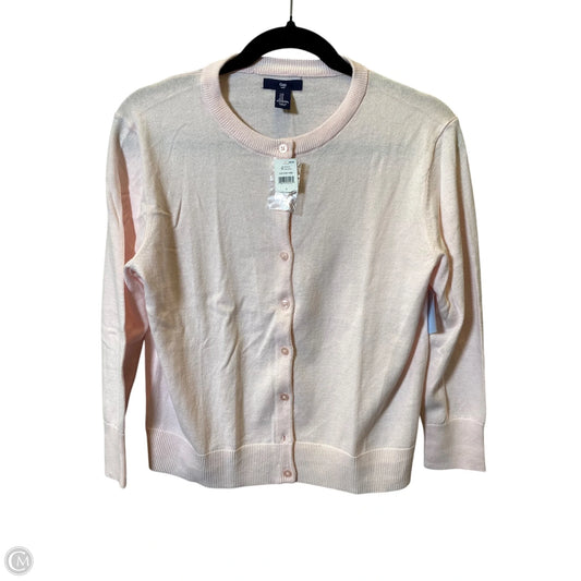 Sweater Cardigan By Gap In Pink, Size: L
