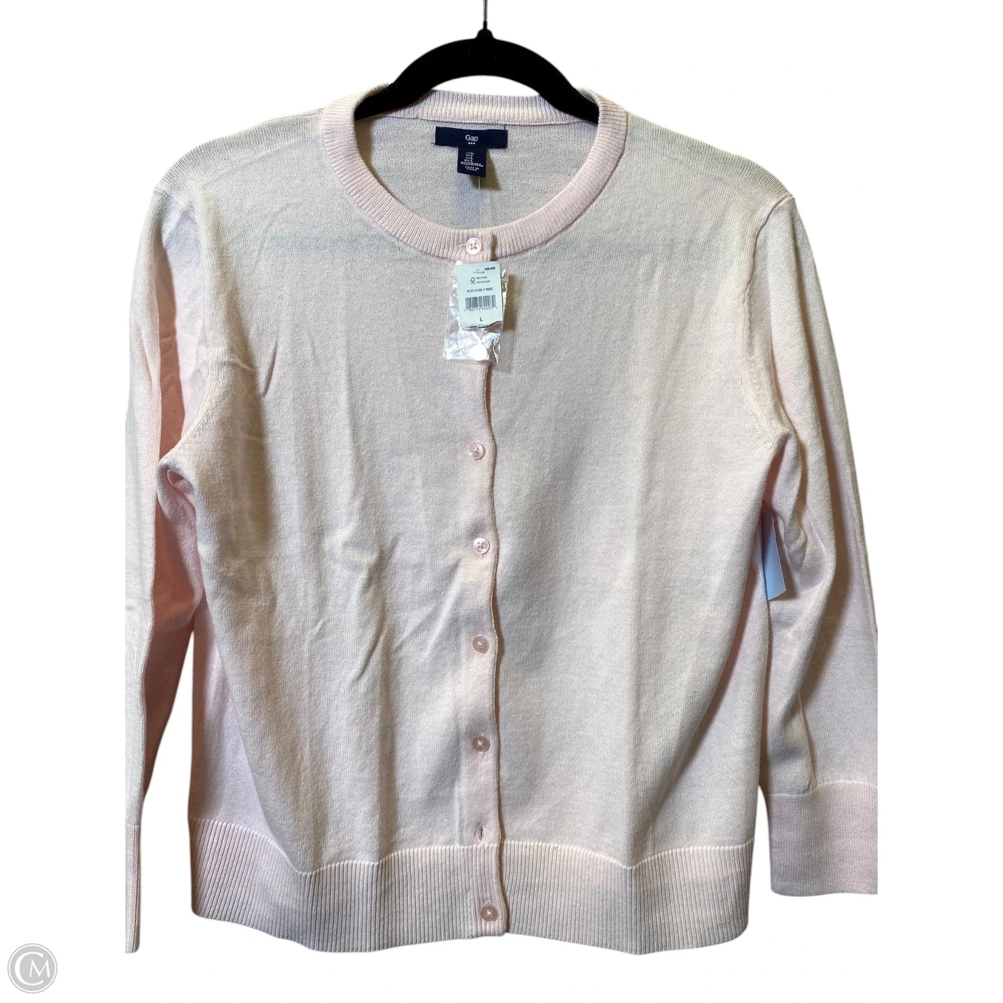 Sweater Cardigan By Gap In Pink, Size: L