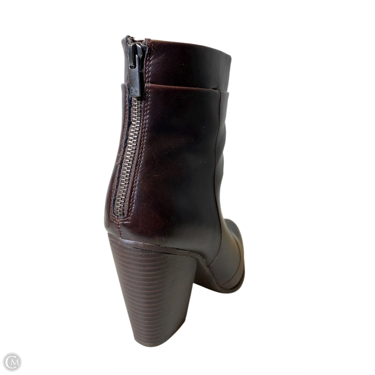 Boots Ankle Heels By Clothes Mentor In Brown, Size: 7.5